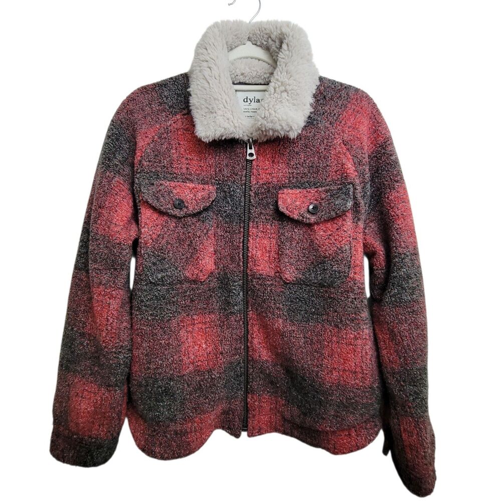 Dylan Plaid Full Zip Collar Jacket Size XSmall
